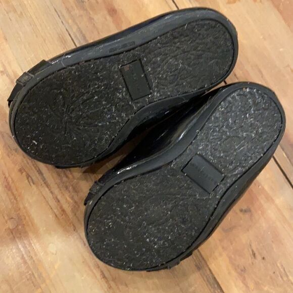 Healthex Dress Shoe Toddler black patent leather slip on jeweled Size 4 - Picture 5 of 12